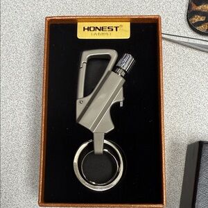 hONEST Silver Survival Keychain Lighter